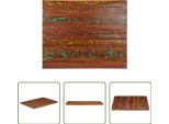 The Living Store Piano D'appoggio 90X80X3,8 Cm Rettangolare In Legno Massiccio Antico
