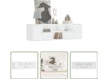 The Living Store Scaffale Ad Angolo Bianco 160X40X45 Cm Materiale A Base Di Legno