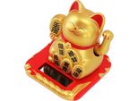 Gatto Ondeggiante Carino Alimentato Ad Energia Solare, Gatto Ondeggiante Ad Energia Solare, Gatto Fortunato Alimentato Ad Energia Solare, Ornamento Del Gatto Di Benvenuto Di Ricchezza, Gatto Di Fortuna Del Braccio Ondeggiante Per La Decorazione Domestica, Statua Del Gatto Del Denaro Fortunato