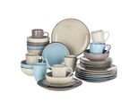 Set Di Stoviglie In Ceramica, Adatto Al Microonde, Design Dipinto A Mano, 16/32/48 Pezzi, 32 Pezzi
