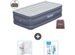 Materasso Gonfiabile Bestway - 1 Persona - 97 X 191 X 51 Cm - Grigio - Accessori Inclusi