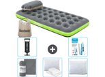 Materasso Gonfiabile Bestway - 1 Persona - 99 X 188 X 22 Cm - Grigio/Verde - Accessori Inclusi