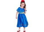 Smiffys - Costume Da "Artista Frida"" - Ragazze SM2496 (110-116) (Blu)"