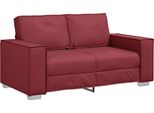 Vidaxl Divano 120 Cm Tessuto Rosso Vino