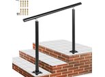 Ringhiera Per Scale Ringhiera Esterna Di 3 Piedi In Alluminio, Nero Corrimano Per Ingresso Di Casa Con Chiave Esagonale Interna E 8 Viti Di Prolunga M6 Per Abitazioni Private, Uffici