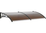 Tettoia Per Porta D'ingresso 965X1987Mm Tettoia UF50+ Pc Pellicola Di Protezione Solare Tettoia Per Porta D'ingresso Lastra Pc + Staffa Abs + Connettore In Alluminio Tettoia Per Porta D'ingresso Resistente Ai Raggi Uv Tettoia Per Porta D'ingresso Tettoia Per Porta D'ingresso Marrone