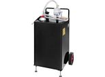 Succebuy 30 Gallon Gas Caddy, Serbatoio Portatile Per Il Carburante Con Ruote E Pompa A Mano, Tanica Per Gasolio E Benzina Per Auto, Tosaerba, Veicoli Fuoristrada, Barche E Altro, Nero