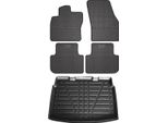 Set Di Tappetini E Fodere Per Il Bagagliaio Per Vw Tiguan 2016-2025 Gomma Nera Inferiore 5X