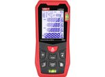 UNI-T LM50A Misuratore Di Distanza Laser 50M Con 2 Livelli A Bolla Display Lcd Retroilluminato Modalità Pitagorica Misura Distanza Area Volume Funzione Mute 99 Gruppi Memorizzazione Dati Borsa Per Il Trasporto