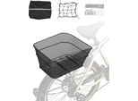 Cestino Posteriore Per Bicicletta Vevor 39X31X21 Cm Con Rete Portapacchi E Copertura, Adatto Alla Maggior Parte Dei Portabici, Fornito Con Attrezzo Di Montaggio