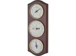 Stazione Meteorologica 20.1000.03 - Barometro, Termometro, Igrometro - Legno Massiccio Color Noce - (L)105 X (L)40 X (H)275 Mm