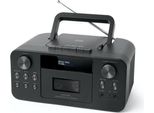 Radio Dab+ Portatile Lettore Cd Bluetooth Lettore Di Cassette - Fm Aux-In Display Lcd Nero Lettore Di Cassette