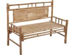 Syfax™ Panca Da Giardino Con Cuscino 120 Cm In Bambù