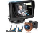Macchina Fotografica Dell'automobile Dello Specchio Del Bambino 1080P, Monitor Del Sedile Posteriore Dell'automobile Dello Specchio Da 4,5 Pollici Hd 150° Grandangolare, Esposizione Dello Specchio Dell'automobile Di Visione Notturna, Specchio Del Sedile Dell'automobile Di Sicurezza, Osservazione Facile Del Movimento Del Bambino