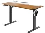 Scrivania - Scrivania Alta-Bassa - Regolabile Elettricamente - Ufficio - 120 X 60 Cm - Guide Per Cavi - Scrivania Sit-Stand - Lavoro Da Casa - 72 Cm - 110 Cm - Ergonomia - Colore Marrone Vintage