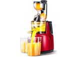 Spremiagrumi Lento - Pressa A Freddo - Spremiagrumi Lento - Spremiagrumi Lento - Spremiagrumi A Freddo - Spremiagrumi Crudi Per Arance, Mele, Agrumi - Rosso