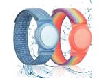 Braccialetti Airtag Impermeabili Per Bambini | Set Di 2 | Nylon Morbido | Supporto Per Localizzatore Gps | Compatibile Con Il Braccialetto Airtag | Bambini.
