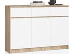 Akord Mobile 3 Ante 3 Cassetti Rovere Sonoma/Bianco 138X40X99 Cm