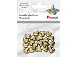 Perline Di Plastica Cuori Dorati 12X9Mm 20 Pezzi Titanum