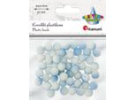 Perline Di Plastica 10 Mm 50 Pezzi Bianco E Blu Titanum