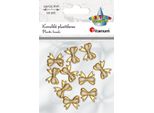 Perline Di Plastica Kokardki Traslucide Con Finitura Dorata 19X15 Mm 10 Pezzi Titanum