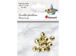 Perline Di Plastica Oro 8,8X9,5 Mm 12 Pezzi Titanum