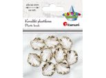 Perline Di Plastica Conchiglie Trasparenti Con Finitura Oro 18X20Mm 10 Pezzi Titanum