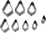8 Pezzi Stampo Di Punzonatura In Pelle, Stampo A Diamante, Strumento Di Punzonatura Cavo Acciaio Al Carbonio Per L'artigianato Fai Da Te