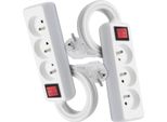 Edibazzar | Cavo Di Prolunga Con 3 Prese, Set Di 2, Striscia Di Prese Grundig 1,5 M Con Interruttore