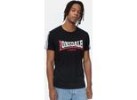 Maglietta Uomo Regular Fit Elphin Nero/Bianco/Rosso M Lonsdale