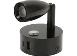 Luce Di Lettura Rv Con Porta Usb Tipo C Luce Notturna Blu A 3 Colori Che Oscura La Lampada Di Lettura Della Barca Superficie Lucida Interruttore A Sfioramento DC12?24V Nero