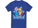 Sesame Street - Maglietta "Winter Wishes"" Per Uomo/Donna Unisex, Screziata TV27311 (S) (Navy)"