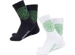 Celtic Fc - Calzini Da Uomo/Donna Unisex, Sportivi (Confezione Da 2) TA14084 (41 Eu - 45 Eu) (Nero/Bianco/Verde)
