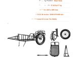 Rimorchio Da Carico Per Biciclette, Struttura Robusta, Capacità Di Carico Di 70 Libbre, 70 Libbre