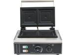Macchina Elettrica Per Panini, Temperatura Regolabile, Superficie Di Cottura Antiaderente, Nero