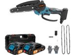 Motosega A Batteria, Oliatore Automatico, Design Compatto, 2 Batterie 2 Catene