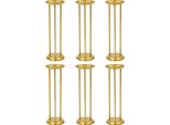 Portafiori, 6 Pezzi, Struttura In Metallo Resistente, Oro