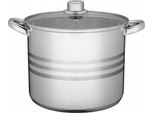 Pentola Alta In Acciaio Inox Con Coperchio - Induzione