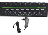 Amplificatore Per Cuffie A 8 Canali, Uscite, 1 Ingresso, Controllo Del Volume Indipendente, Amplificatore Per Cuffie Stereo Con Luce Rgb, Spina Ue