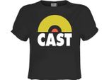 Amplified - Top Corto Da Donna, Logo GD4179 (Xl) (Charcoal/Yellow)