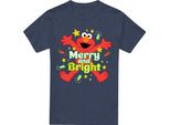 Sesame Street - Maglietta "Happy Holidays"" Per Uomo/Donna Unisex, Screziata TV27310 (M) (Blu Royal)"