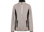 Trespass - Top In Pile "Lia"" Da Donna, Con Mezza Zip TP7205 (Xl) (Grigio Screziato)"