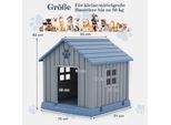 Cuccia Per Cani Costway, Casa Per Gatti Invernale Pp, Casa Per Animali Domestici Con Ingresso, 2 Finestre, Pavimento Rialzato E Tetto Spiovente, Per Cani Di Piccola E Media Taglia, Gatti