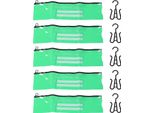5 Set Di Sacchetti Porta-Estensioni Per Capelli, Impermeabili, Antipolvere, Trasparenti, Con Cerniera Sigillata In Pvc, Misura Media, Verde