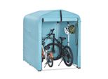 Sobuy KLS11-BL Garage Per Biciclette Resistente Alle Intemperie Garage Per Biciclette Per 1-2 Biciclette Tenda A Tettoia Con Protezione Uv Capannone Per Biciclette Blu 120X163X176Cm