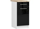 Armadio Da Cucina Oliwia S40 SZ1 Bianco Nero Lucido 40X60 Cm