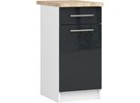 Armadio Da Cucina Oliwia S40 SZ1 Bianco Grafite Lucido 85 Cm Verticale Laminato