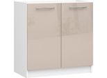 Armadio Da Cucina Sotto Il Lavello Bianco Cappuccino Lucido 80 Cm Oliwia S