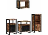 Vidaxl Set Di Mobili Da Bagno Con Mensola 4 Pezzi Legno Massiccio Riciclato