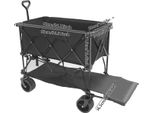 Carrello Pieghevole, Design Resistente, Grande Capacità, Nero